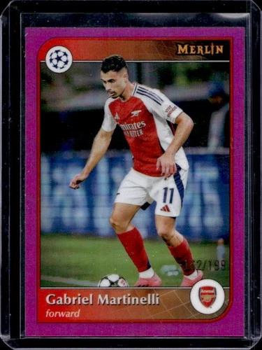 Gabriel Martinelli 2024 Topps Merlin Chrome Pink Refractor /199