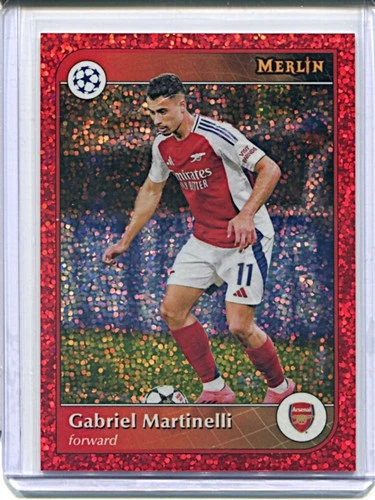 Gabriel Martinelli 2024 Topps Merlin Chrome Red Speckle /5