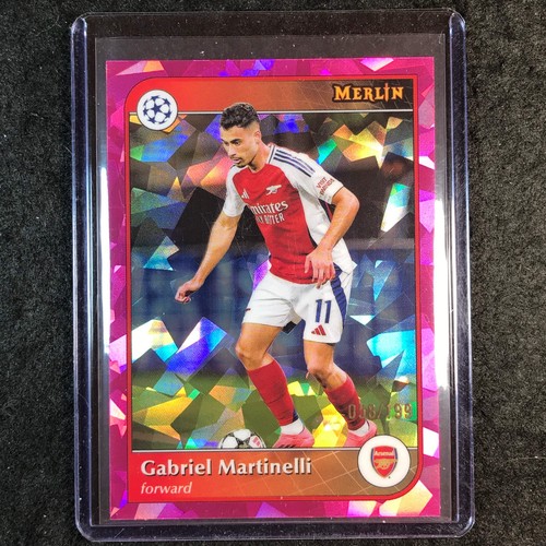 Gabriel Martinelli 2024 Panini Merlin UEFA Club Comp Pink Atomic /199