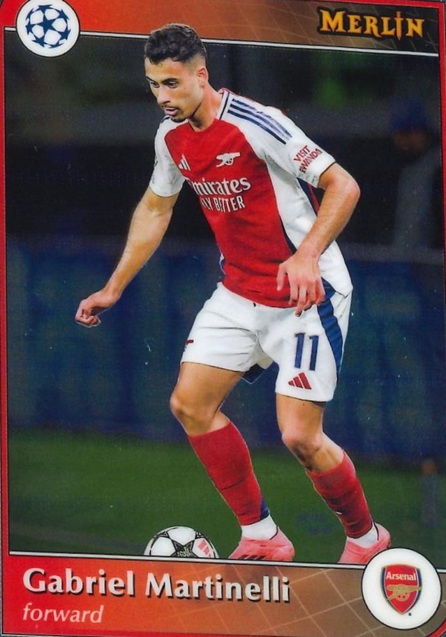 Gabriel Martinelli 2024 Topps Merlin UEFA Club Competitions