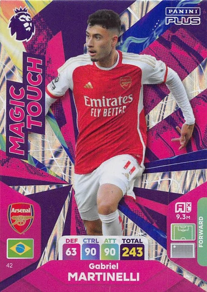 Gabriel Martinelli 2024 Panini Adrenalyn XL Premier League Plus