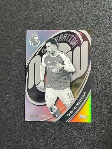 Gabriel Martinelli 2025 Topps Premier League Black White /75