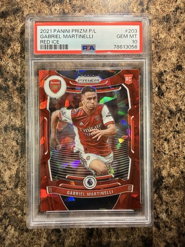 Gabriel Martinelli 2021 Panini Prizm EPL Red Ice
