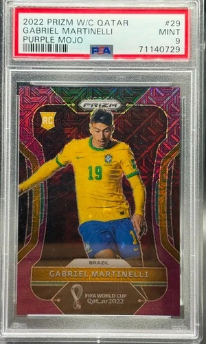 Gabriel Martinelli 2022 Panini Prizm World Cup Purple Mojo /49