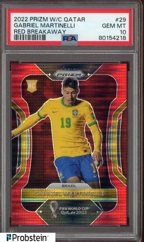 Gabriel Martinelli 2022 Panini Prizm World Cup Red Breakaway /99