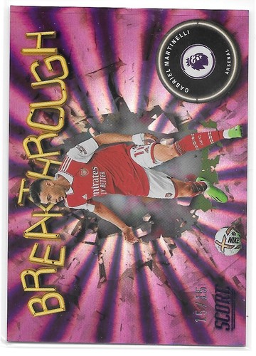 Gabriel Martinelli 2022 Panini Score Purple Laser /15