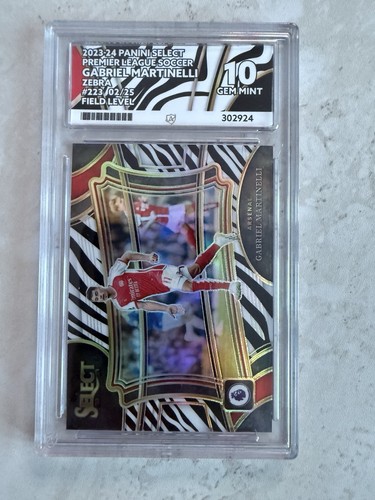 Gabriel Martinelli 2023 Panini Select Zebra Field Level /25