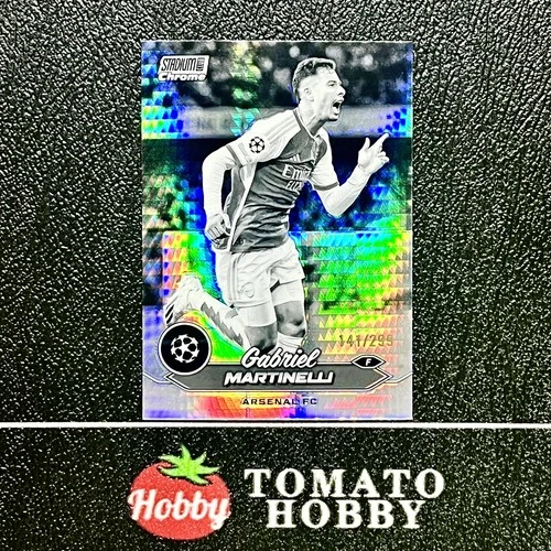 Gabriel Martinelli 2023 Topps Stadium Chrome UEFA Black White Prism /299