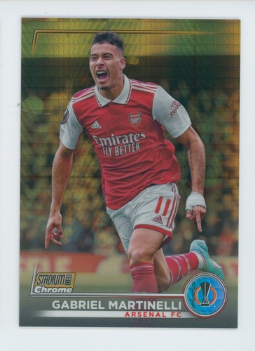 Gabriel Martinelli 2022 Topps Stadium Club Chrome Gold Prism /50