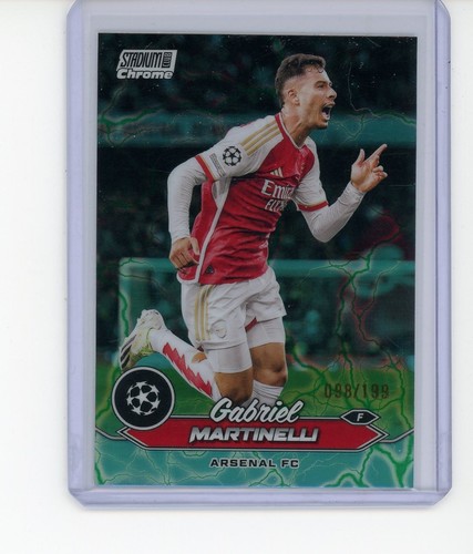 Gabriel Martinelli 2023 Panini Stadium Club Chrome UEFA Aqua Green /199