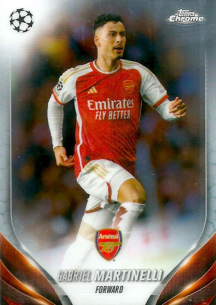 Gabriel Martinelli 2023 Topps Chrome UEFA Club Competitions