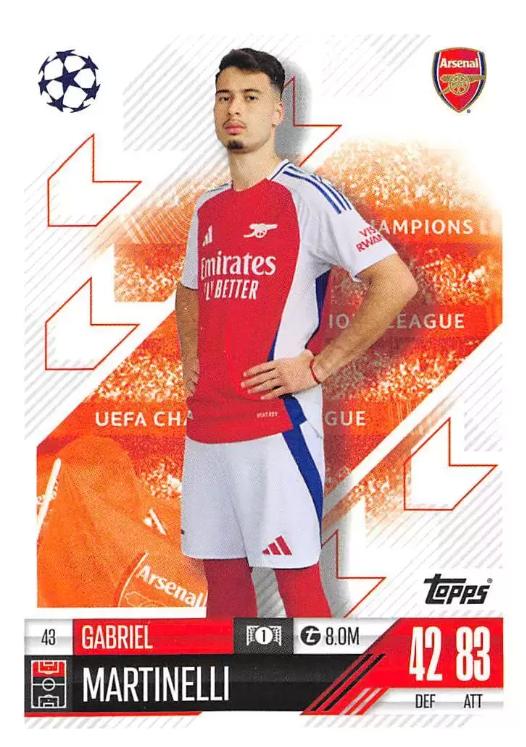 Gabriel Martinelli 2024 Topps Match Attax UEFA Club Competitions