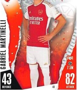 Gabriel Martinelli 2023 Topps Match Attax UEFA Club Competitions