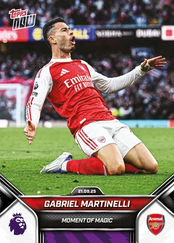Gabriel Martinelli 2025 Topps Now Premier League