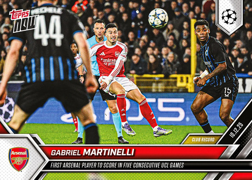 Gabriel Martinelli 2025 Topps Now UCL 070
