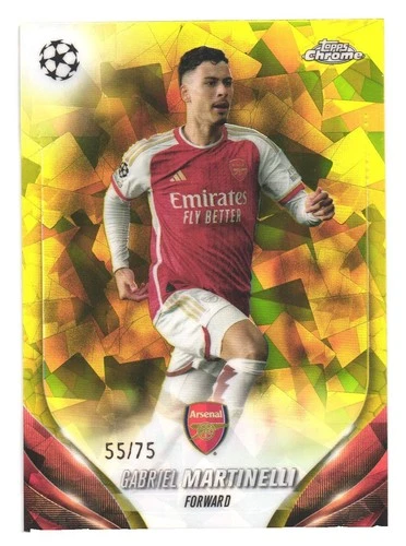 Gabriel Martinelli 2024 Topps UCC Chrome Sapphire Yellow /75