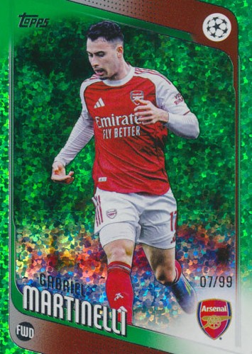 Gabriel Martinelli 2025 Topps UCC Green Sparkle /99