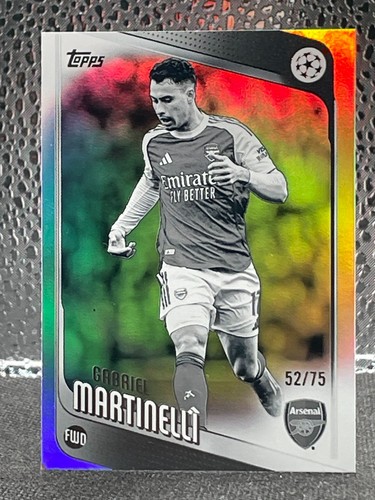 Gabriel Martinelli 2025 Topps UEFA Champions League Black & White Foil /75