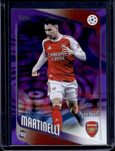 Gabriel Martinelli 2025 Topps UEFA Purple Raindrops /250