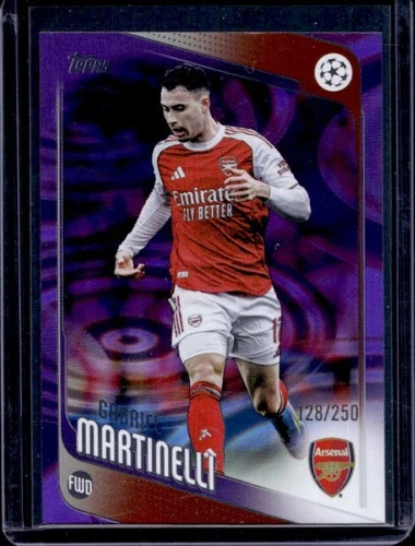 Gabriel Martinelli 2025 Topps UEFA Viola Gocce di Pioggia /250