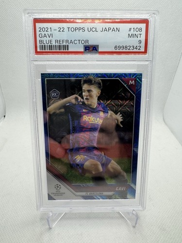 Gavi 2021 Panini Merlin Chrome UCL Blue Refractor /75