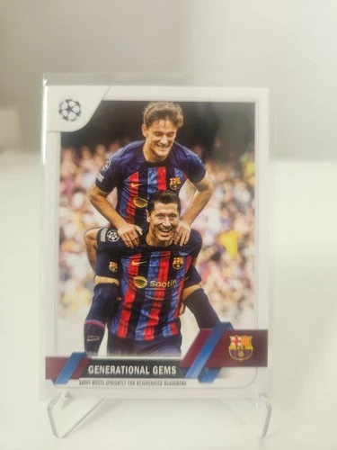 Gavi / Robert Lewandowski 2023 Topps UEFA Champions Competition