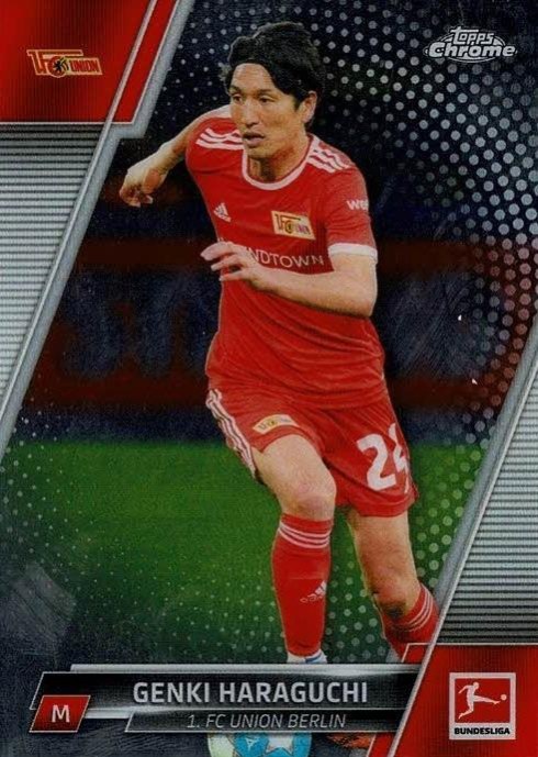 Genki Haraguchi 2021 Topps Chrome Bundesliga 17