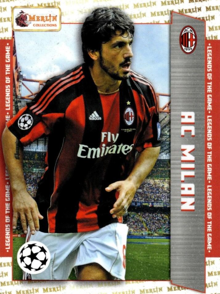 Gennaro Gattuso 2023 Topps Merlin Heritage UEFA Club Competitions
