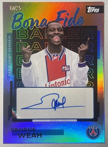 George Weah 2025 Topps PSG Team Set Orange /25