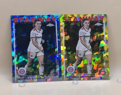 Georgia Stanway 2024 Topps Chrome Sapphire Yellow Refractor /75