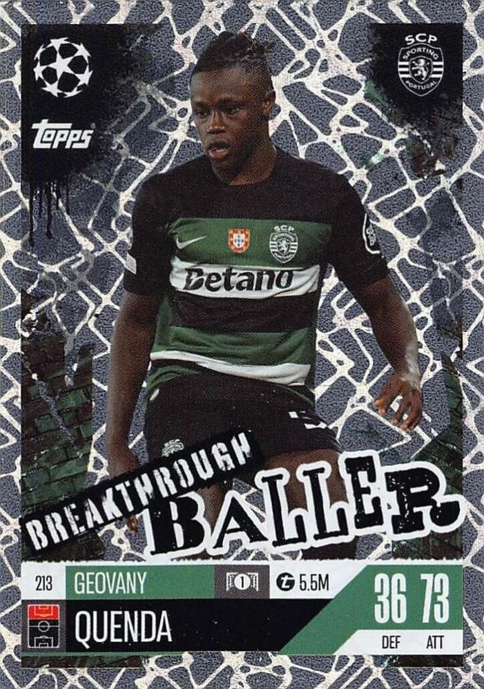 Geovany Quenda 2024 Topps Match Attax UEFA Club Competitions Extra