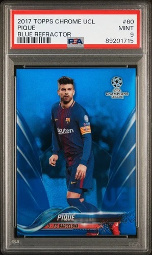 Gerard Piqué 2017 Topps Chrome Blue Refractor /150