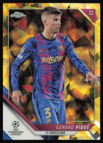 Gerard Piqué 2021 Topps Chrome Sapphire Yellow /99