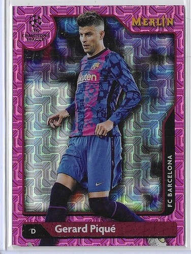 Gerard Piqué 2021 Topps Merlin Chrome Pink Mojo /275