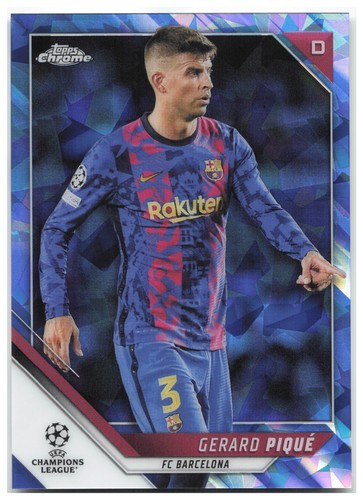 Gerard Pique 2021 Topps Chrome Sapphire