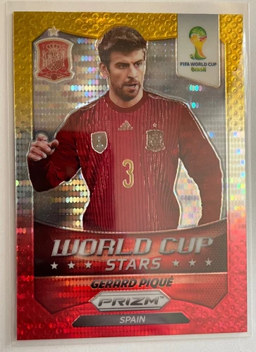 Gerard Pique 2014 Panini Prizm Gold Wave /10