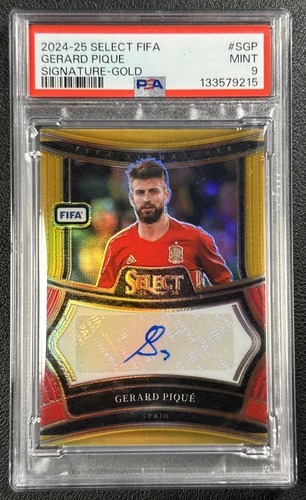 Gerard Pique 2024 Panini Select FIFA Gold Prizm 1/10