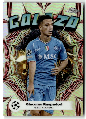 Giacomo Raspadori 2024 Topps Chrome Champions League Refractor