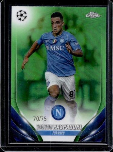 Giacomo Raspadori 2024 Topps Chrome Green Refractor /75