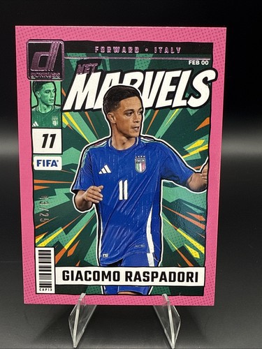 Giacomo Raspadori 2024 Panini Donruss FIFA Pink /25
