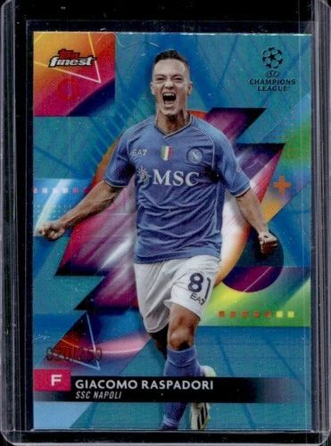 Giacomo Raspadori 2023 Panini Finest Blue Aqua Vapor Wave /250