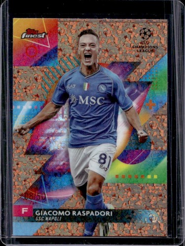 Giacomo Raspadori 2023 Panini Finest Rose Gold Refractor /50