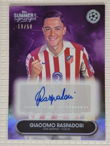 Giacomo Raspadori 2025 Panini Firme Estive /50
