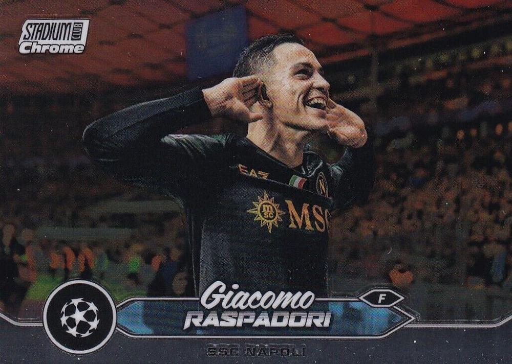 Giacomo Raspadori 2023 Topps Stadium Club Chrome UEFA Champions League