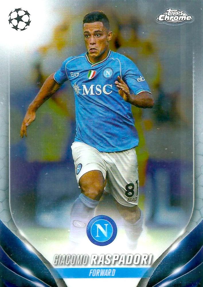 Giacomo Raspadori 2023 Topps Chrome UEFA Club Competitions