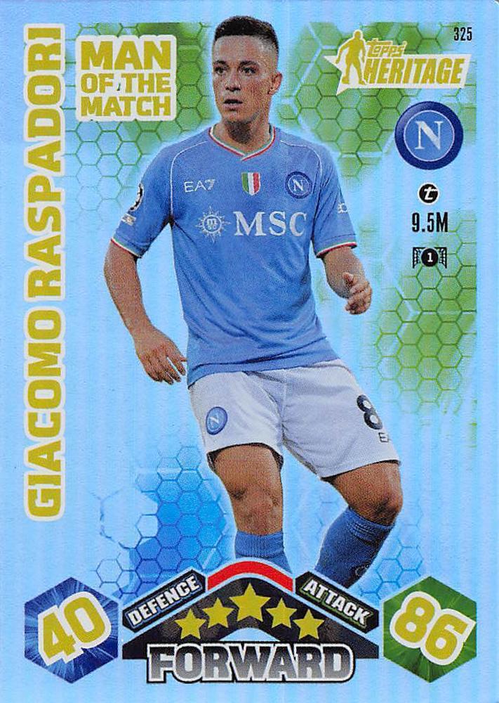 Giacomo Raspadori 2023 Topps Match Attax UEFA Club Competitions Extra