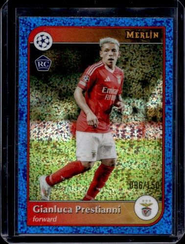 Gianluca Prestianni 2024 Topps Merlin Chrome UCC Blue Refractor /150