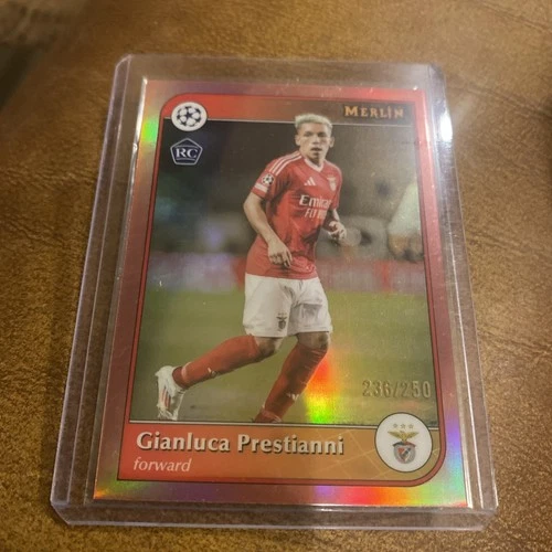 Gianluca Prestianni 2025 Topps Merlin UEFA Champions Rose Gold /250