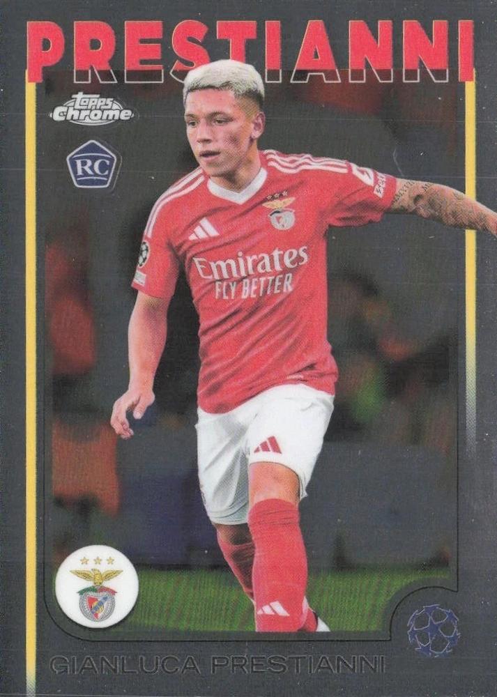 Gianluca Prestianni 2024 Topps Chrome UEFA Club Competitions