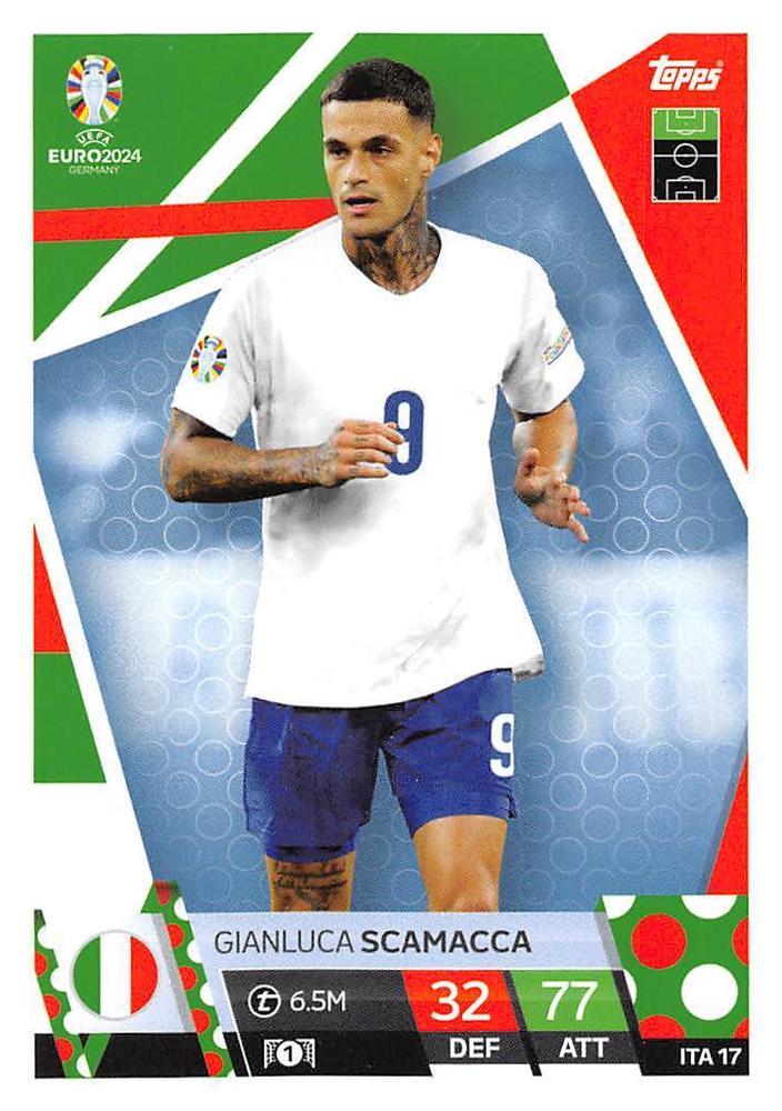 Gianluca Scamacca 2024 Topps Match Attax UEFA EURO